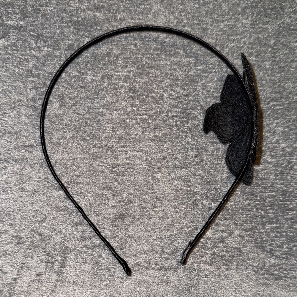 Elegant Black Floral Headband - Picture 4 of 7